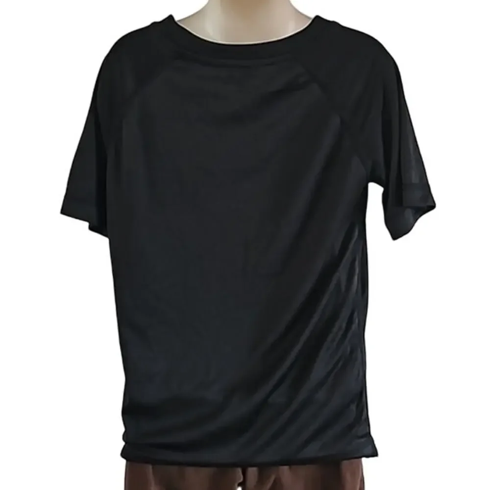 New Balance Boys Black Short Sleeve Performance Tee Shirt - Size 5/6 NWOT